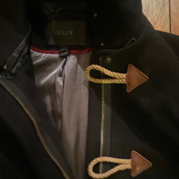 J.CREW WOOL NAVY BLACK Nautical TOGGLE COZY LONG Coat GORG CLASSY - Picture 11 of 16